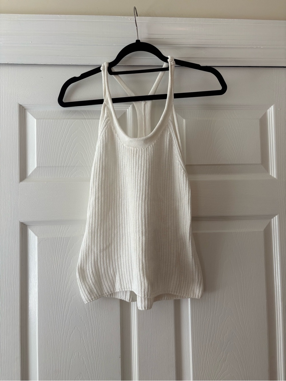 Women’s Cream Ribbed Knit Tank Top - Sleeveless Essentials
